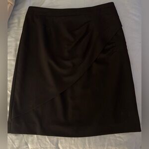 ABS Allen Schwartz Black Overlay Pencil Skirt size 6